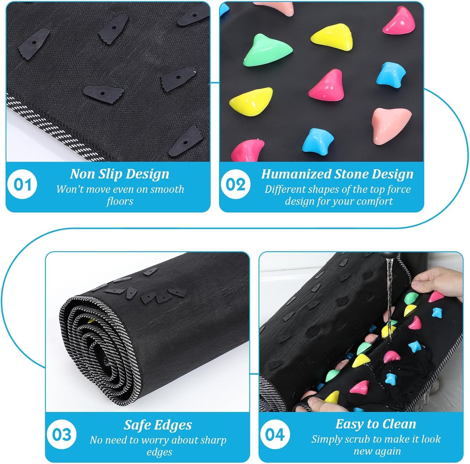 Revitalize Your Feet with the Kifmurase Acupressure Massage Mat - Perfect for Pain and Stress Relief, Ideal for Home or Office Use (68.9 x 13.78 Inches)