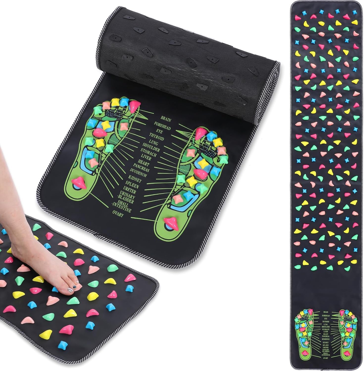Revitalize Your Feet with the Kifmurase Acupressure Massage Mat - Perfect for Pain and Stress Relief, Ideal for Home or Office Use (68.9 x 13.78 Inches)